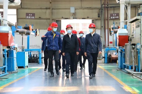 兰州市委常委、市委组织部部长潘喆一行莅临兰州众邦电线电缆集团有限公司调研考察