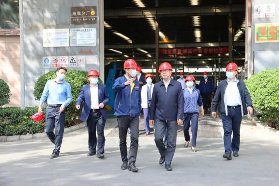 甘肃省副省长张锦刚一行莅临兰州众邦电线电缆集团有限公司调研视察指导工作